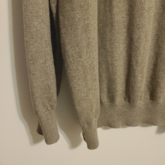 GenTeal | Men's Brown Quarter Zip Cashmere Blend Sweater (Size XXL) - Picture 8 of 11